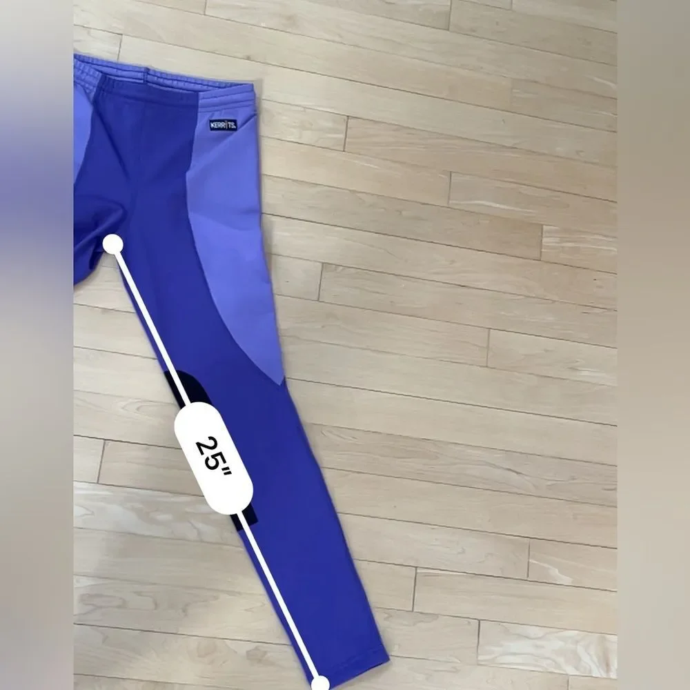 Kerrits  Kids Flow Rise Riding  Tights in Purple and Black XL